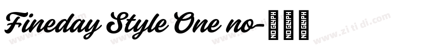 Fineday Style One no字体转换